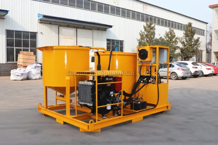 Gaodetec GMA800-1500D Diesel Bentonite Cement Slurry Turbo Grout Mixer and Agitator
